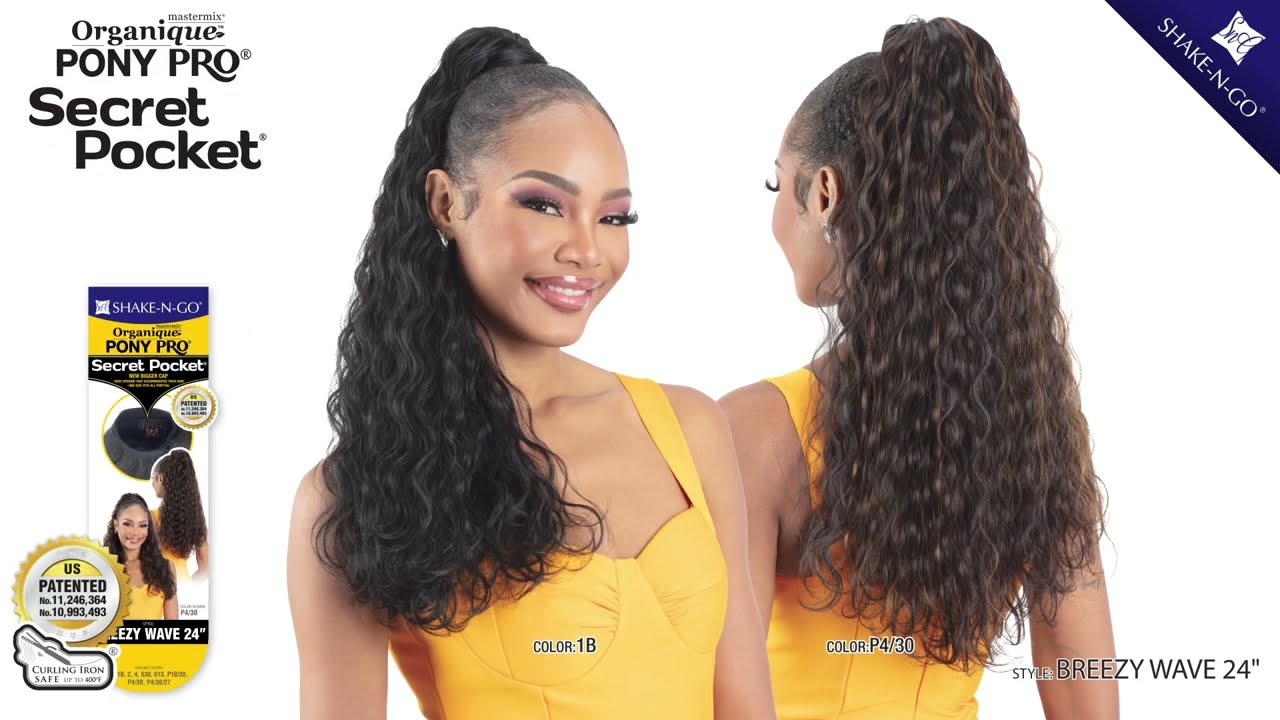 Organique by Shake N Go Pony Pro Secret Pocket Ponytail - BREEZY