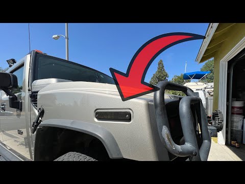 HUMMER H2 D-LUMINA SIDE MARKER UPGRADE INSTALL .