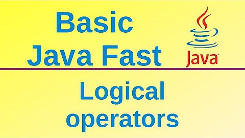 Logical operators (and, or, not) - Basic Java Fast (8)