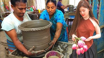 Throwing the Lid and Body of a Large Pots For Trees - ASMR Edition