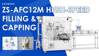 ZONESUN ZS-AFC12M Rotary Spouted Pouch Filling and Capping Machine Piston Filling