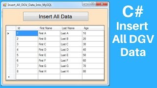 C# - How To Insert All Datagridview Rows Into MySQL Database Using For Loop [With Source Code]