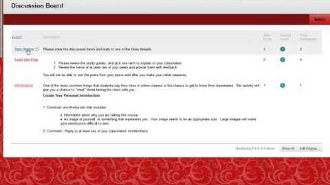 Subscribing to a Blackboard Discussion Forum