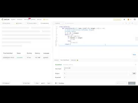 LeetCode February Daily - Day 20. 35. Search Insert Position