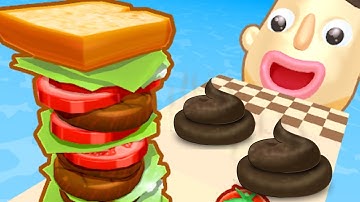 Sandwich Runner   Gameplay Walkthrough   All Levels Hyper Casual Games IOS, Android ERTE34