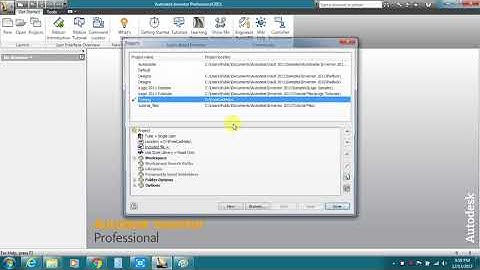 How To Make Or Create Project File In AutoDesk Inventor