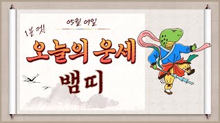 (1분컷) 2023년 5월 9일 뱀띠 오늘의 운세