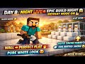 NOOB ➜ PRO 😳 DAY 8 NIGHT LIVE 🔴 | Auto Snow Farm ❄️ | Pure White House Build | Minecraft Live