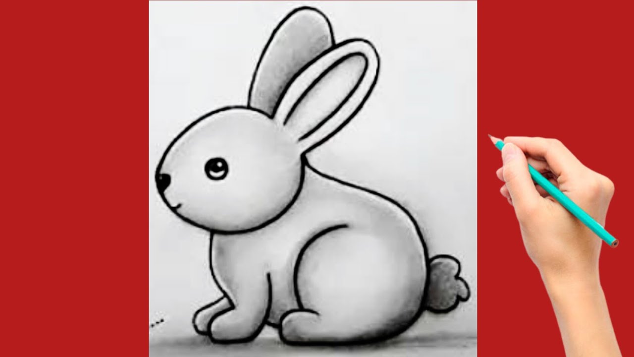 Easy Cute Bunny Drawing 🐰 | Simple Pencil Sketch for Kids & Beginners