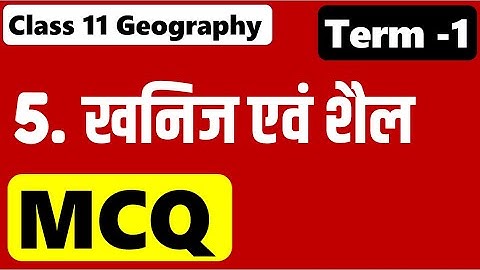 खनिज एवं शैल  Class 11 Geography Chapter 5  MCQ I  Minerals and rocks Important MCQ Question I imp Q