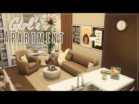 Видео: Квартира девушки👠│Строительство│Girl's Apartment│SpeedBuild│NO CC [The Sims 4]