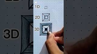 3d drawing #art #easy #easyart #drawing #1d/2d/3d art drawing