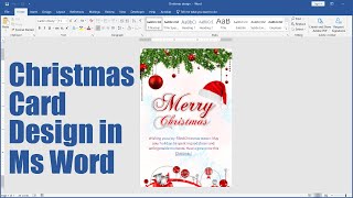 Merry Christmas Card Design in Ms Word ! screenshot 4