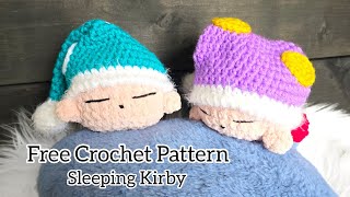 How to Crochet Sleeping Kirby | FREE CROCHET PATTERN