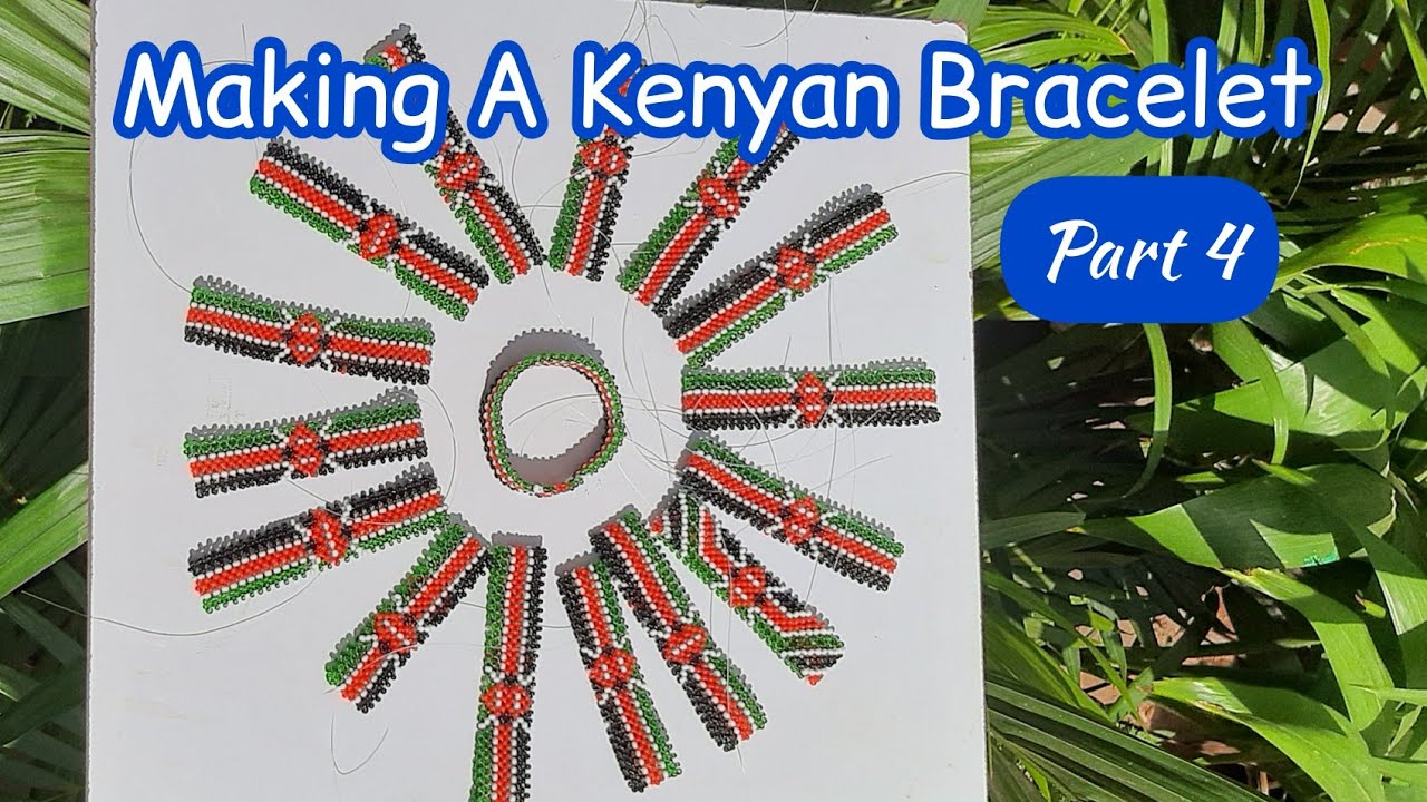 Simple step by step tutorial on how make a bracelet with beads based on  🇰🇪 Kenya Flag (Part 4) - YouTube