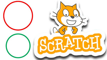 Scratch tutorial. How to draw two circles of different sizes and colors in Scratch.