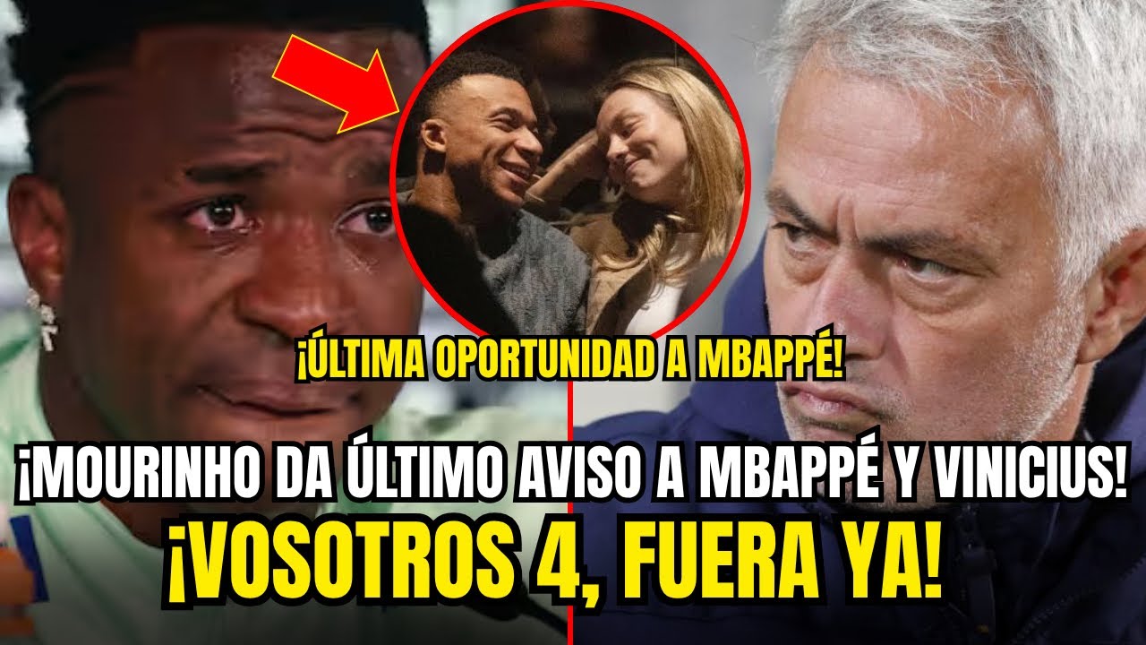 🚨CAOS TOTAL: MOURINHO ESTALLA: ¡ QUIERE ECHAR A 4 ESTRELLAS DEL MADRID Y ULTIMÁTUM A MBAPPÉ Y VINI!