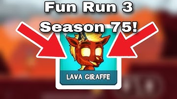 New Lava Giraffe Skin! | Fun Run 3 Season 75!| Gameplay #funrun3 #trending #gaming
