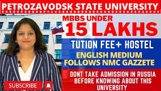 PETROZAVODSK STATE MEDICAL UNIVERSITY TOTAL COST & REVIEW | MBBS IN RUSSIA UNDER 15 LAKH #mbbsabroad