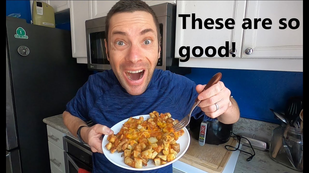 Crispy cheesy air fried potatoes - YouTube