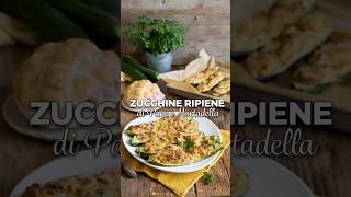 Zucchine ripiene di Pane e Mortadella #zucchine #pane #cosatipreparopercena