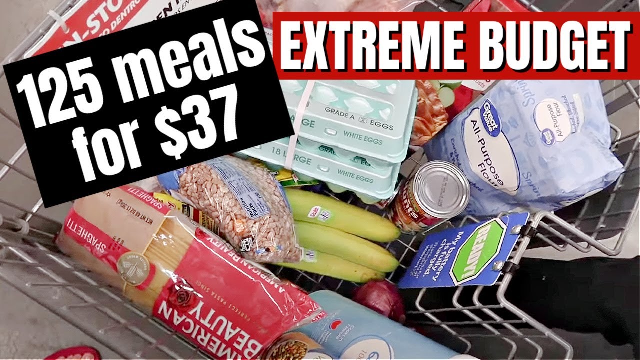 126 MEALS FOR 37! Emergency Extreme Budget Grocery Haul 2022 YouTube