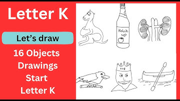 How to draw Objects Start  Letter K #drawings #alphabet  #vocabularywords  easy drawing