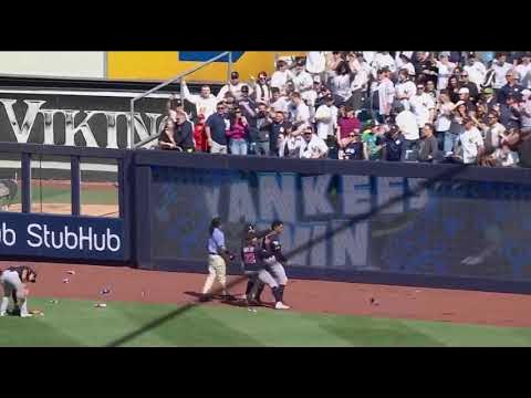 Yankee Fans Throw Trash, Beer Cans At Gaurdian Players
