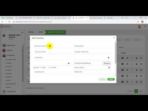 How to add a new Teacher ?