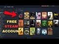 FREE STEAM ACCOUNT WITH PAID GAMES
