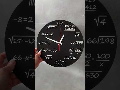 Настінний годинник для кабінету математики Чорний, видео 1