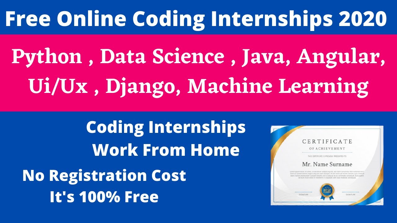 Internships| Online Coding Internships| Free Internships| Python| Java ...