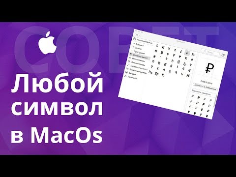 Как напечатать символы валют и прочие специальные символы в MacOS?