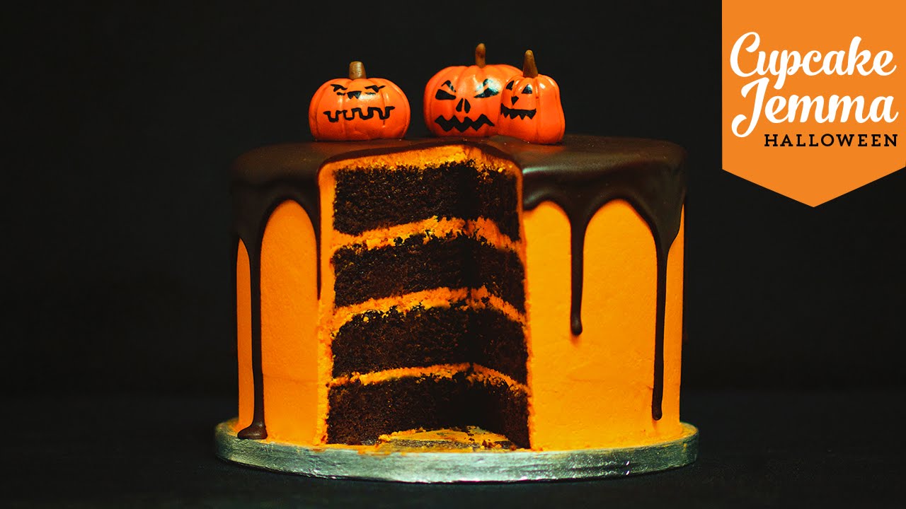 Halloween Special! Chocolate Orange Layer Cake | Cupcake Jemma | CupcakeJemma