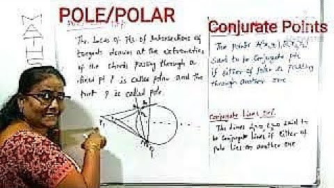 CIRCLES (LECTURE-4) POLE,POLAR,CONJUGATE POINTS,CONJUGATE LINES-SHORT TRICKS