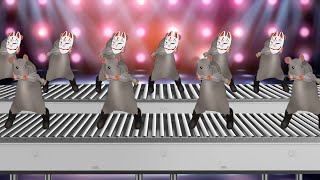 EO funny video πππ | Viral Rat Dance Meme but Rat and Kitsune Fox Mask Rat in a Factory