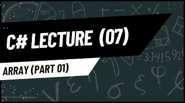 C# Arrays | Single Dimensional Array | Lecture 7 (part 1) | C# Tutorial for Beginners