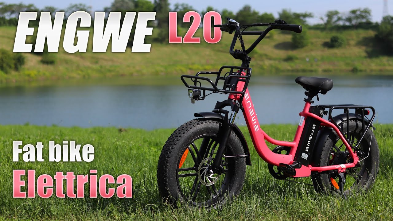 ENGWE L20 Bicicletta Elettrica Adulto, 20'' ×4.0'' Fat Tire Bici Elettrica per Donna, 7 Velocità, 250W Batteria Rimovibile 48V 13Ah (1.0, Verde