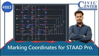 Marking Coordinates for STAAD Pro. || STAAD Pro. Tutorial