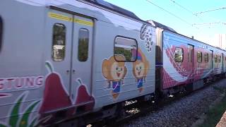3231次與2234次區間車在斗南車站交會(2019台灣燈會在屏東彩繪列車) 20200601