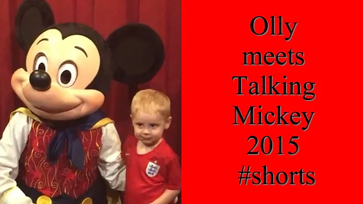 Olly meeting talking Mickey Mouse 2015 #shorts