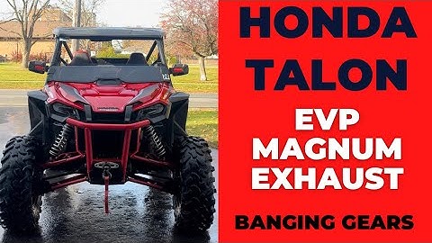 Honda Talon with EVP Magnum Exhaust banging gears chasing Polaris RZR 1000. #hondatalon #polarisrzr