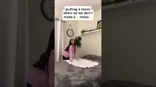 Putting A Towel Down So We Dont Make A Mess Amani & Israel