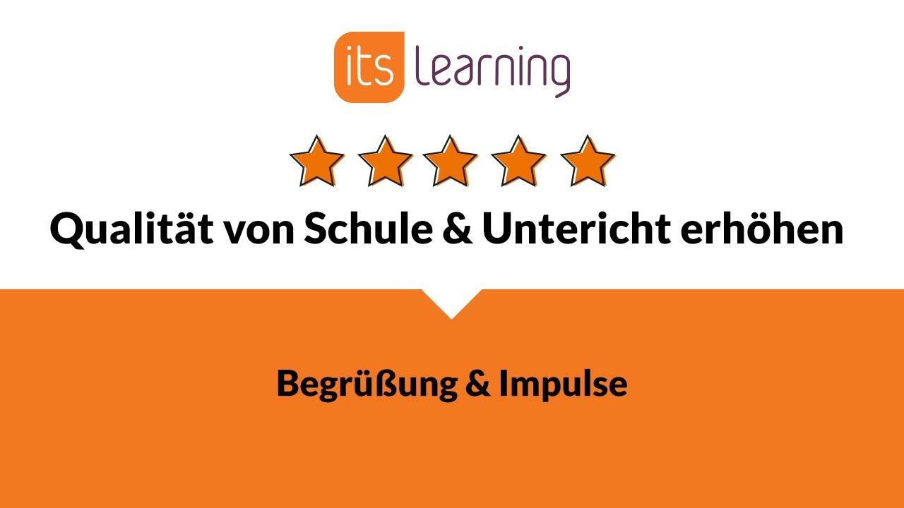 Itsconvention Qualitat Von Schule Unterricht Erhohen Begrussung Impulse Youtube