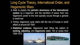 005 International Relations Theory Lecture 12 Hegemonic Stability Theory