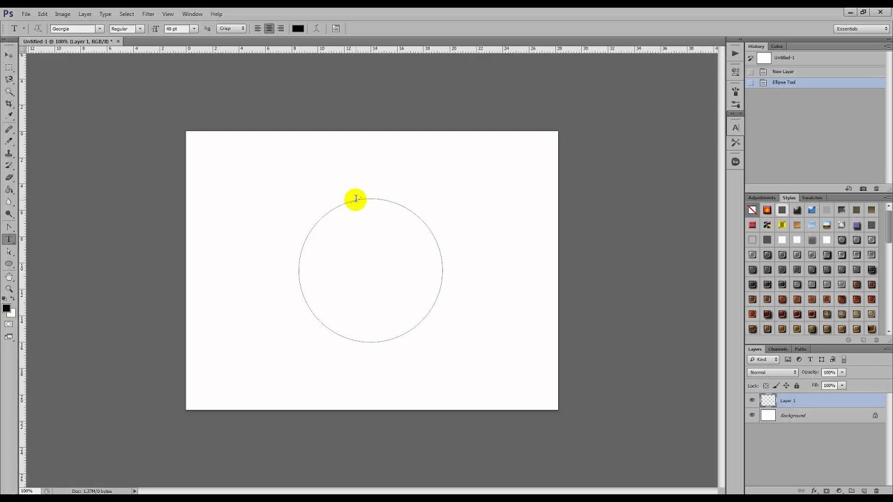 How to make a text follow a path in Photoshop
