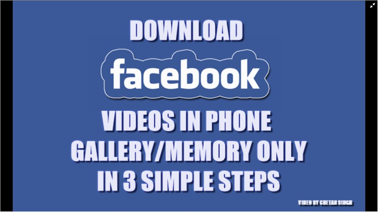 Download Facebook videos In phone gallery in just 3 steps😎