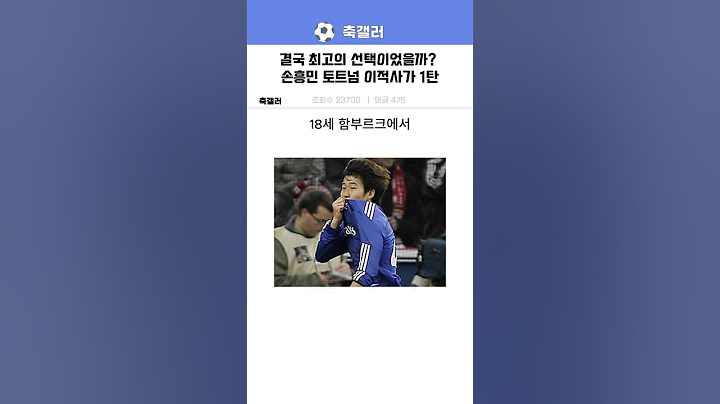 결국 최고의 선택이었을까? 손흥민 토트넘 이적사가 1탄