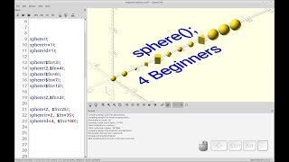 OpenSCAD Tutorial Sphere - Beginnners