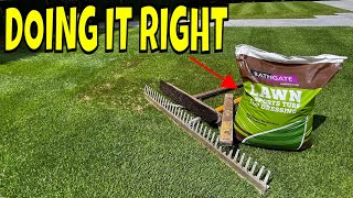 LEVELLING LOW Areas In Your LAWN With Kiln Dried Top Dressing